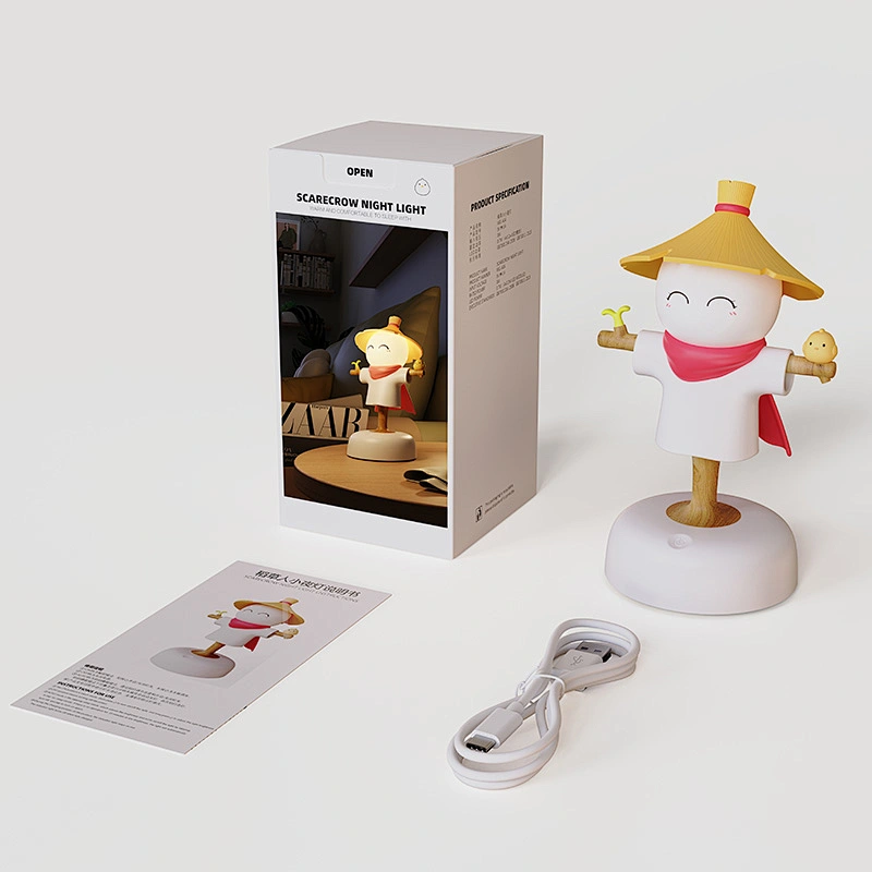 Unique ABS Material USB Charging Desk Lamp with Night Light for Kids' Bedroom for New Year & Christmas