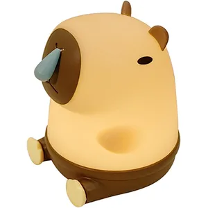 Touch Light Portable Capybara LED Light USB Rechargeable Lamp for Kids and Animal Lovers