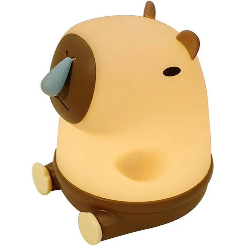 Touch Light Portable Capybara LED Light USB Rechargeable Lamp for Kids and Animal Lovers