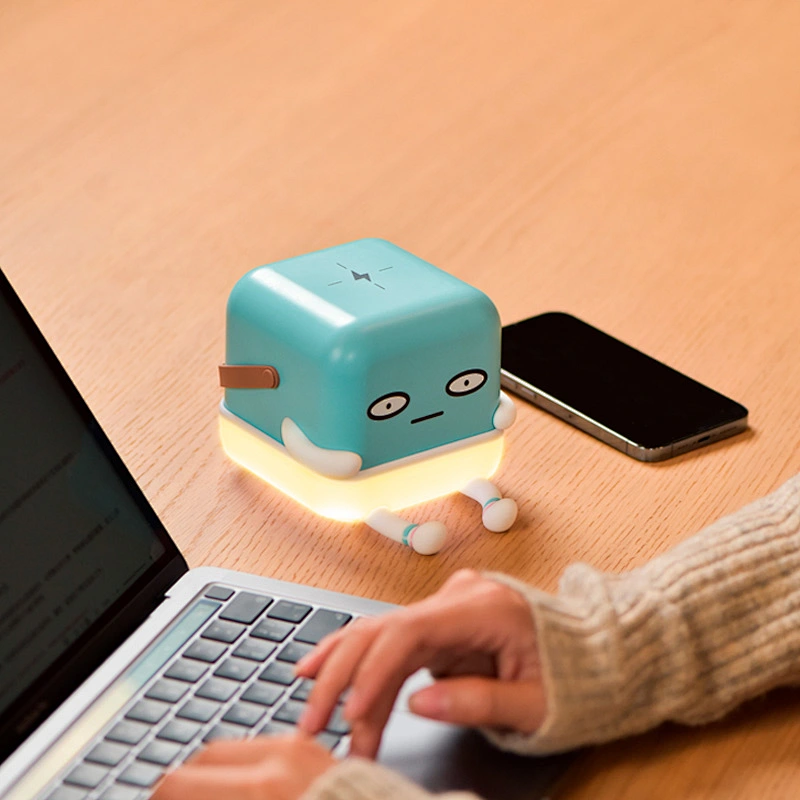 ICARER FAMILY Kawaii Gift Phone Holder Portable Led Lamp for Children Rechargeable Bedside Table Lamp for Kids Desk Night Light