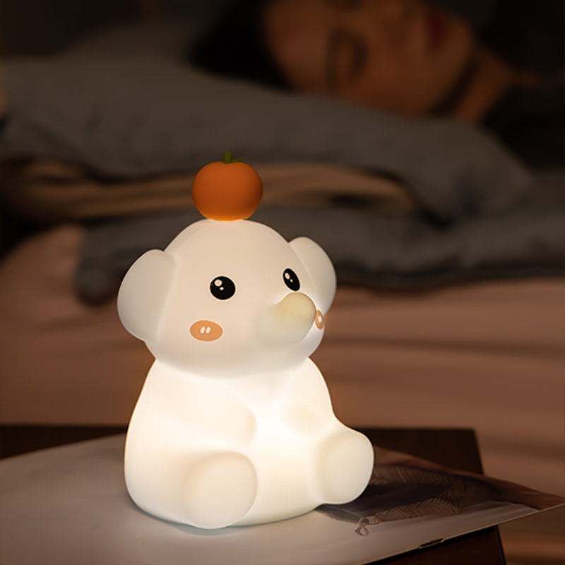 Cute Elephant Tap Control Unique Room Decor Lights Animal Led Rechargeable Table Lamp Kids Night Light for Bedroom