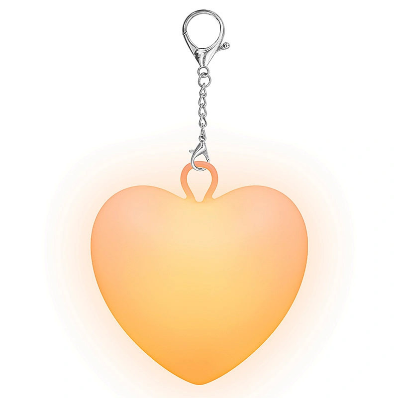 ICARER LED Night Light Family Love Mini USB Rechargeable Silicone Lamp with Switch Valentine's Day Gift