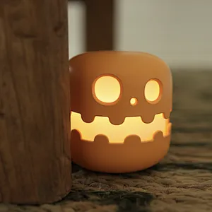 ICARER FAMILY Halloween Pumpkin Lantern Telescopic Portable Compact Decorative Lighting Safety Trick-or-Treating Gifts Kids