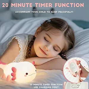 Cute Gift Anime Sensor Touch USB Rechargeable Battery Kids Led Mini Smart Night Light for Baby Toy Bedroom Light Lamp
