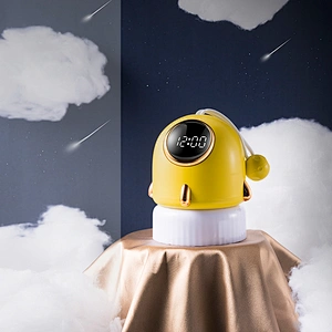 Smart Night Light Rocket-Shape Alarm Clock Cute Cartoon Night Light LED Atmosphere Night Projection Light