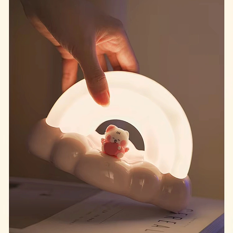 ICARER FAMILY Cute Gift USB Rechargeable Night Wireless Light Baby Kids Light Table Lamp for Home Room Decorative