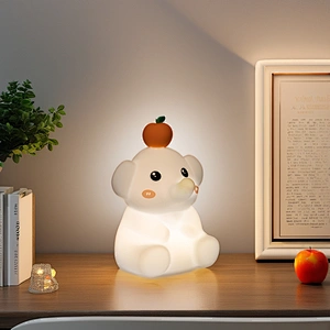 Cute Silicone Elephant Night Light Rechargeable Touch Sensor Portable LED Night Lamp Kids' Bedroom Perfect Children's Day Gift