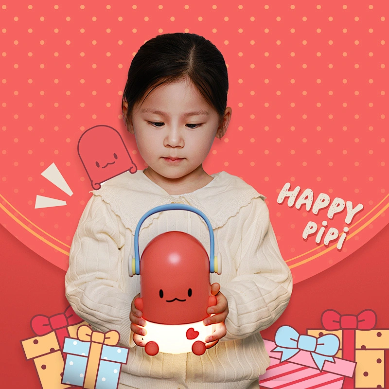 ICARER FAMILY Cute Animal Night Light Rechargeable USB Cartoon Doll Shaped Kids Room Night Light