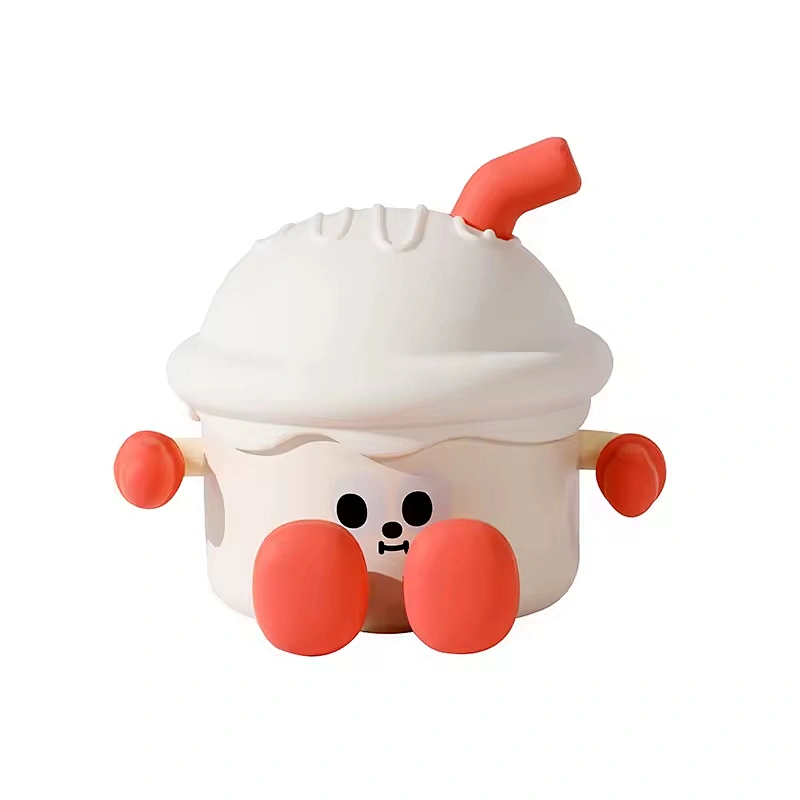 Cute Anime Ice Cream Mini Table Lamp Rechargeable Desk Light with Legs Phone Holder Kids Night Light for Children