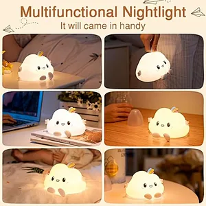 Touch-Control Cloud Night Light Soft Gentle Glow for Kids' Comfort Children Night Light