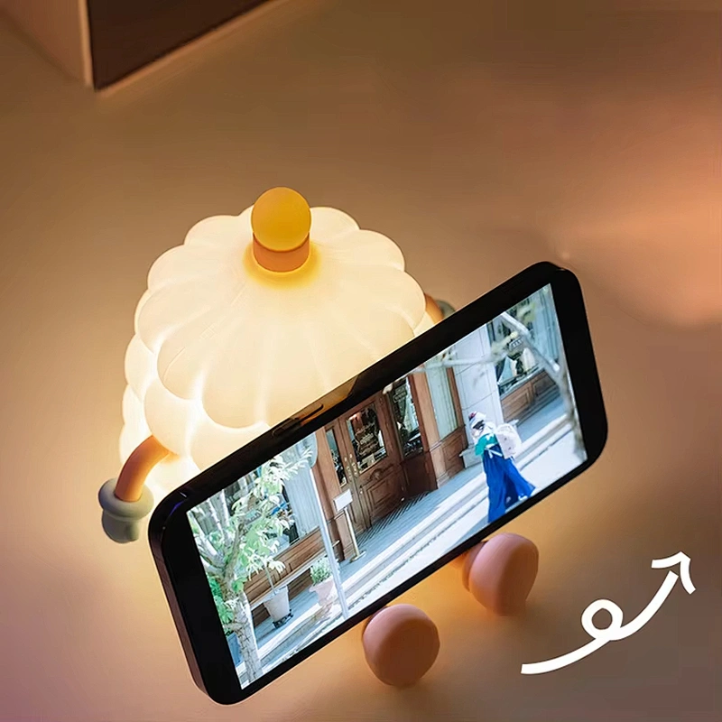 Cake Shaped Silicone Night Light USB LED Lamp for Gifts and Home Decoration Touch Light