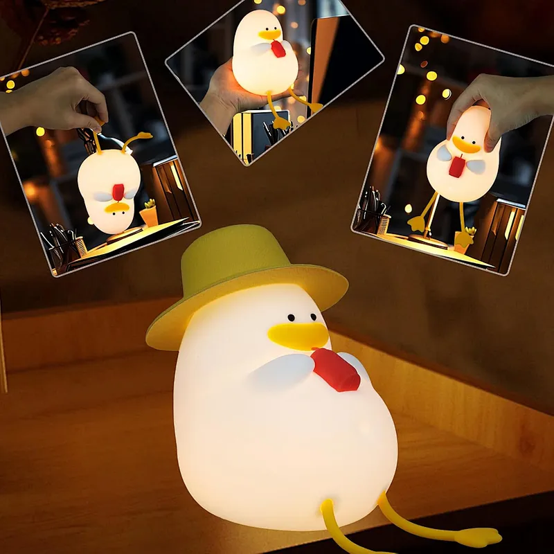 Adorable Fun Duck Night Lamp Playful  Calming Light for Children Night Light