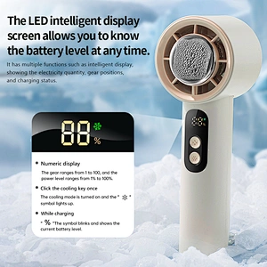 High Quality Lightweight Mini Air Cooling Fan Portable Small Handheld Table Standing Three-Speed Ice Compress Outdoor Household