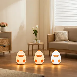 ICARER FAMILY Duck Night Light Lamp Touch Function for Silicone Night Light for Kids with Aromatherapy Humidifier Home Use