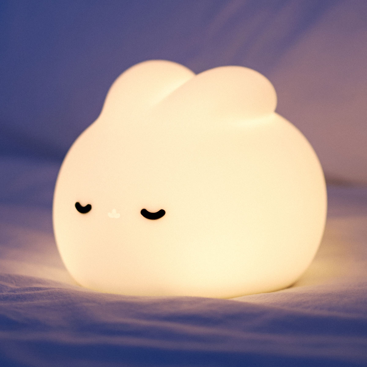 Mini Rabbit Night Light Colorful Lighting Mode Cute Desk Lamp for Bedroom