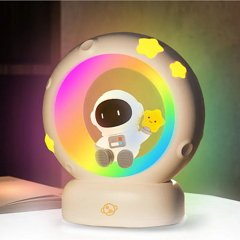 Colorful 3D Room Mood Led Bedside Lamp Unique Mini Battery Powered Desk Lamp Children's Table Lamp Light for Home