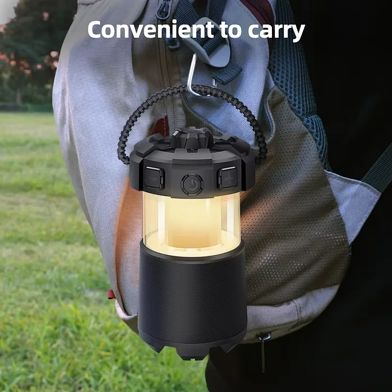 ICARER FAMILY Musical Night Lamp for Children Camping Speaker Lamp Light Night Club Table Lamp