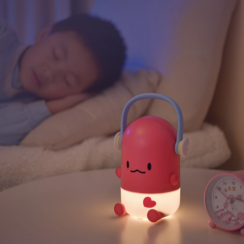 ICARER FAMILY 1200mAh Battery Capacity Cute LED Night Light for Kids Mini Size Three Mode Light for Children's Bedroom