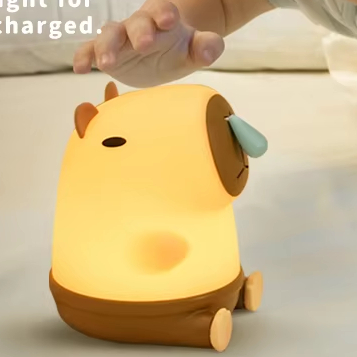 Capybara Night Light Snottybara Silicone Touch Lights Decor Portable Rechargeable Cute Animal Night Lamp for Kids