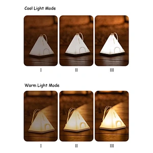 Tent Design LED Night Light  Soft Glow USB Rechargeable Lamp for Bedroom