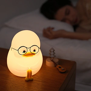 Voice Control Animal Duck Smart Night Light for Kids Baby Children USB Rechargeable Battery Bedroom Decor Light Lamps Decoration