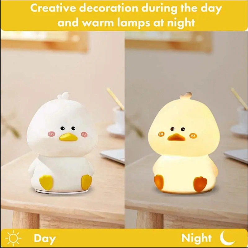 Cute Duck LED Night Light with Soft Restful Glow for Kids Room and Bedtime