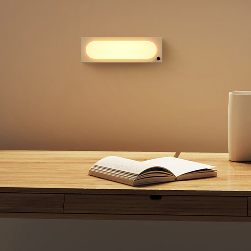 LED Night Lamp Square ABS Sensor Light for Wall USB Rechargeable Perfect Wall Decor