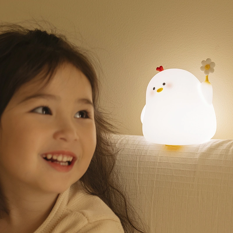 Toys Gift Cute Chicken Silicone Atmosphere Small Night Light for Kids Led Infrared Heating Lamp Light for Living Room Baby Kids