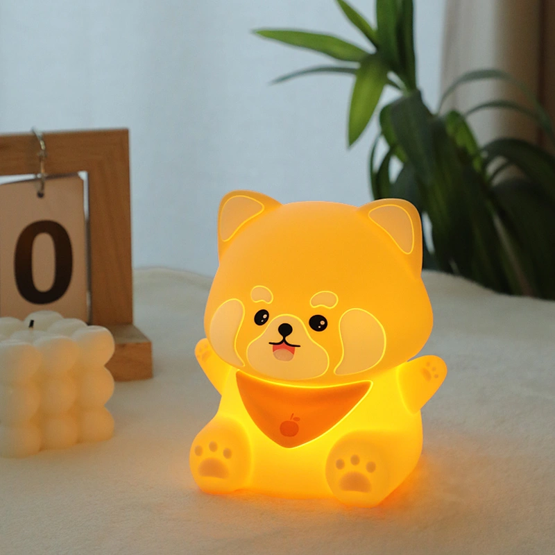 ICARER FAMILY Cute Rechargeable Animal Bedside Desk Silicone Night Light for Kids Room