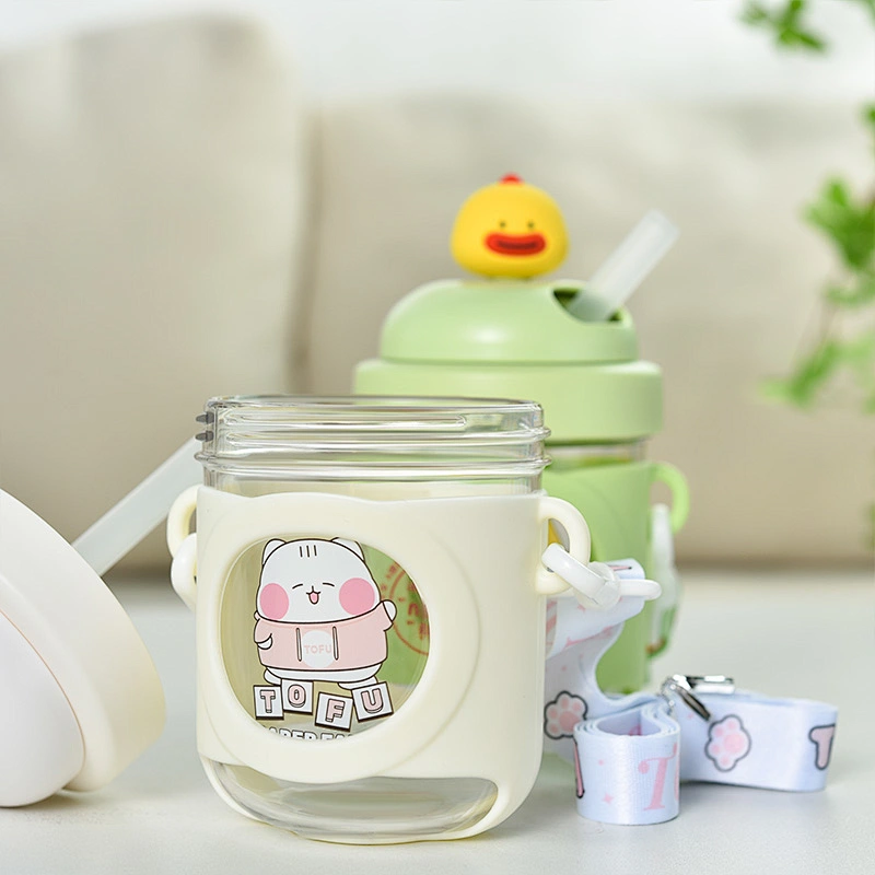 ICARER FAMILY Cartoon Cup Cute ABS Silicone Soft Feeling Cartoon Cup Coffee for Babies Girl Boys Children Sporting