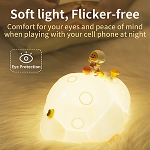 ICARER FAMILY Modern Rechargeable LED Night Light Warm White Silicone Sensor Control with USB Recharge & Plug-In Options