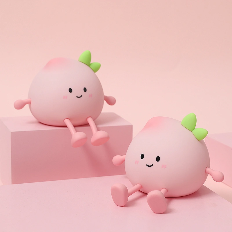 ICARER FAMILY Rechargeable Night Light for Children Silicone Night Light for Peach Lamp for Kids