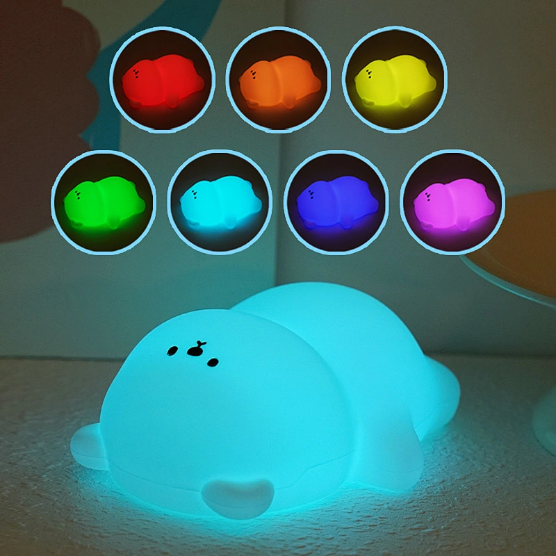 Hot Sale Mini LED Silicone Bear Lamp Cute Night Light USB Touch Sensor Kids' Bedside Night Light Perfect Gift Baby Bedroom
