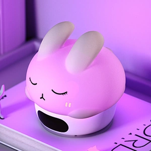 ICARER FAMILY Baby Lamp Breathing Led Pat Night Light Bunny Rabbit Silicone Creative Night Light for Living Bedroom Decor