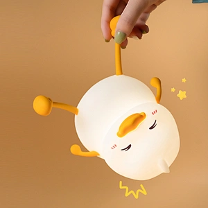 Cute Duck LED Silicone Night Light Touch Control USB Rechargeable MINI Bedside Table Lamp for Kids for Home Use Shade Direction