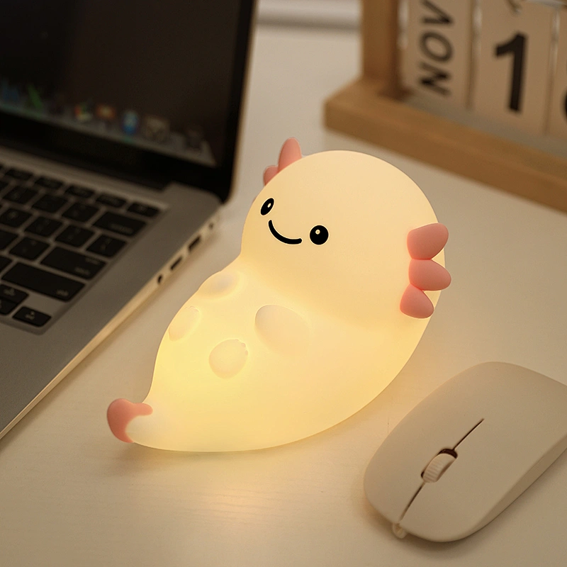 Bedroom Light Lamp Dinosaur Pink Color Kids Cute Lamp Silicone Soft Safe Material