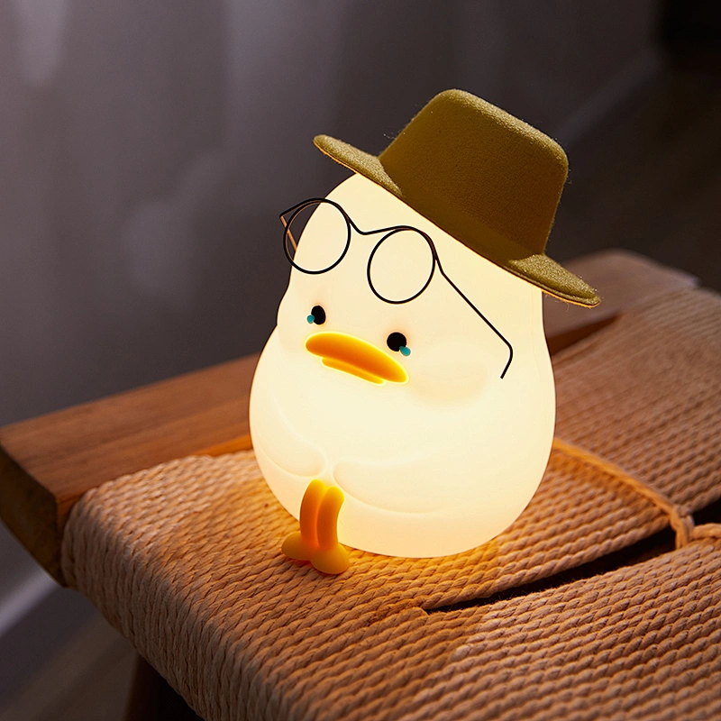 Voice Control Animal Duck Smart Night Light for Kids Baby Children USB Rechargeable Battery Bedroom Decor Light Lamps Decoration