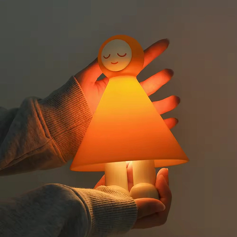Cute Gift Children Table Light Lamp Bed Room Light Tap Control Bedside Silicone Night Light for Kids Bedroom