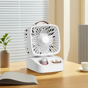 ICARER FAMILY Rechargeable USB Mini Fan Oscillating Desk Table Cooling Fan