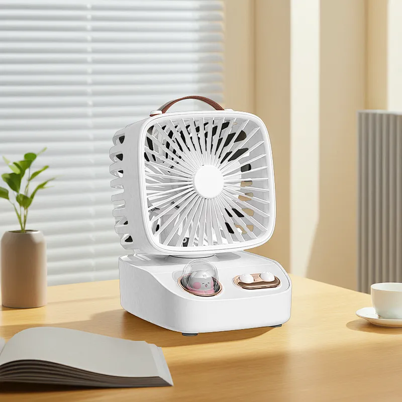 ICARER FAMILY Rechargeable USB Mini Fan Oscillating Desk Table Cooling Fan