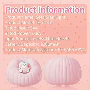 ICARER FAMILY Kids Night Light Colorful Silicone LED Warm White 5V Input for Bedroom Use