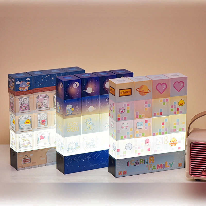 ICARER FAMILY Building Block Night Light With Cute Design LED Night Light for Bedroom Use