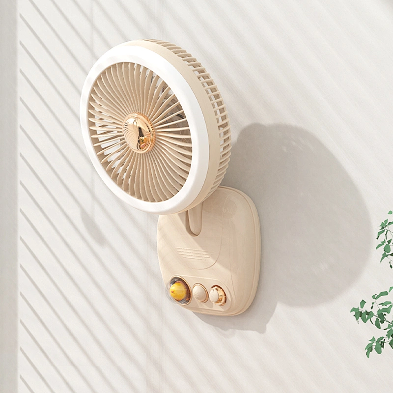 ICARER FAMILY Desk Fan USB-C Charging LED Light for Kids for Home Office Hotel Outdoor Car and Household Use Fan Table