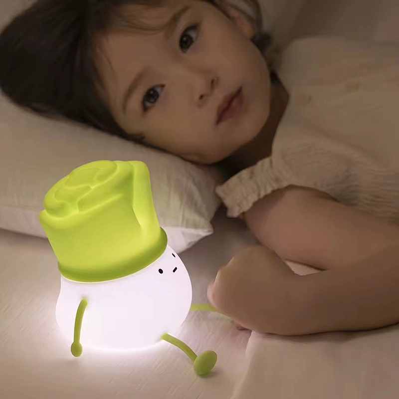 USB Rechargeable Onion Night Light  Cute LED Lamp for Kid Room Soft Warm White Light