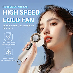 2025 Unique Digital Display High Speed Rechargeable Mini Cooling Standing Fan Portable Handheld Fan with Hook