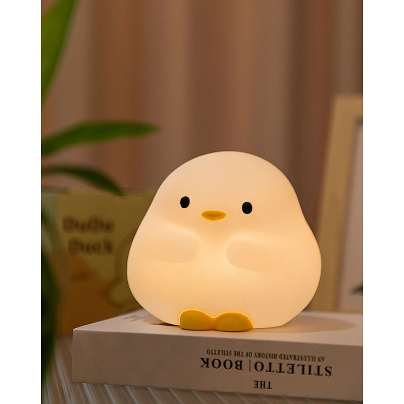 Cute Portable Bed Lamp Dodo Duck Night Light Rechargeable Sleeping Soft Pat Christmas Led Smart Night Light for Kids