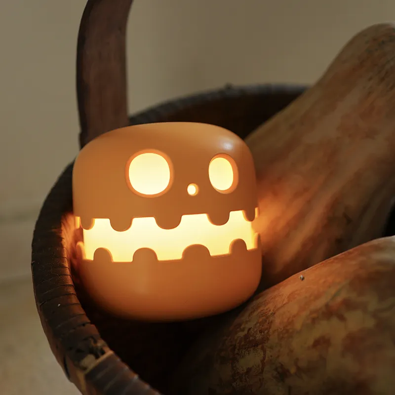 Factory Price Cute Design Halloween Gift for Kids Baby Nursery Lamp Home Decoration Happy & Sad Pumpkin Night Light