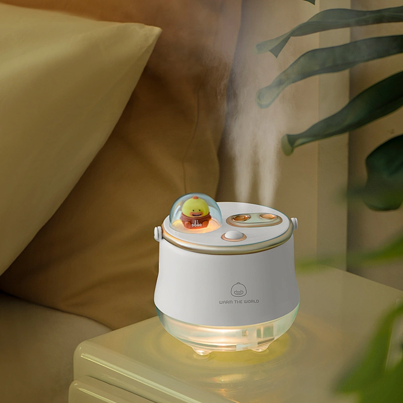 ICARER FAMILY Super Cool  400ml Rechargeable Humidifiers Cute Air Cool Mist with Battery Mini Installation Type for Aromatherapy