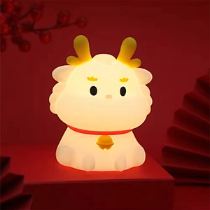 Voice Control Cute Dragon Colorful Bedside Kids Gift Bedside Home Room Decoration Children Pat Animal Night Light for Baby