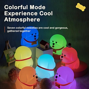 Cute Toy Gift Dog Anime Silicon Bedside Home Decor Lamp USB Touch Led Lights for Room Rechargeable Led Night Lamp for Children